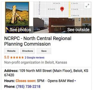 Partial screenshot of NCRPC Google search result